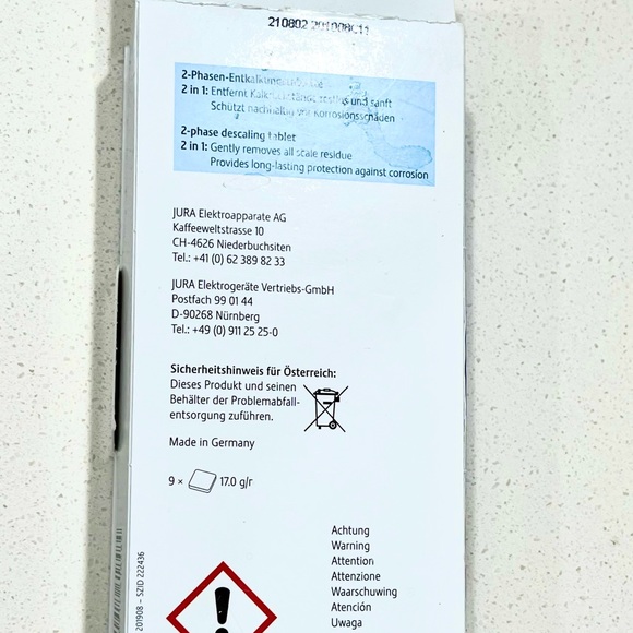 NIB Jura 3x3 Decalcifying/Descaling Tablets (9 Tablet Pack) #61848 - Picture 2 of 10
